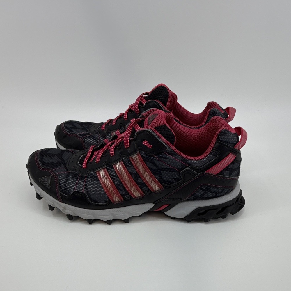 adidas Thrasher Womens 8.5 Running Shoes Black Pink Breathable Low Top C76331 - Picture 4 of 11